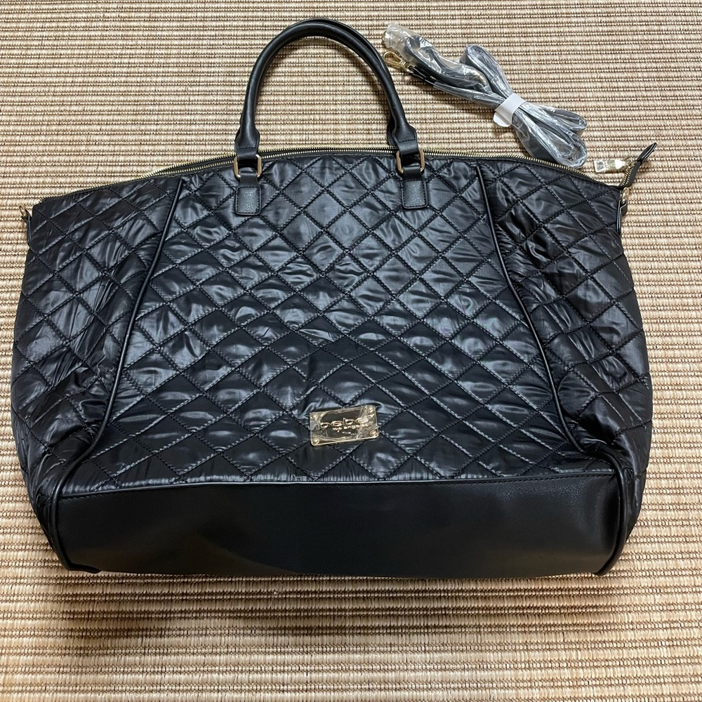 NEW Without Tags Black Quilted Nylon BEBE Bag